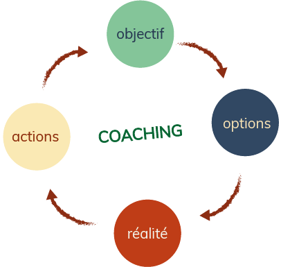 le cycle circlaire du processus coaching
